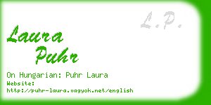 laura puhr business card